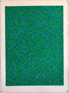 Puerto Rican Abstract Geometric Op Art Silkscreen Lithograph Kinetic Art
