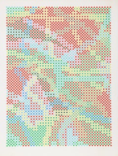 Senza titolo, serigrafia Op Art di Tony Bechara