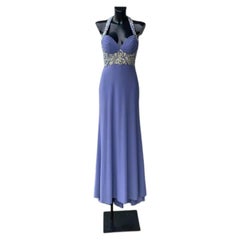 Tony Bowls Couture Y2K Abito da Sera Lavanda con Cristalli Anni 2000