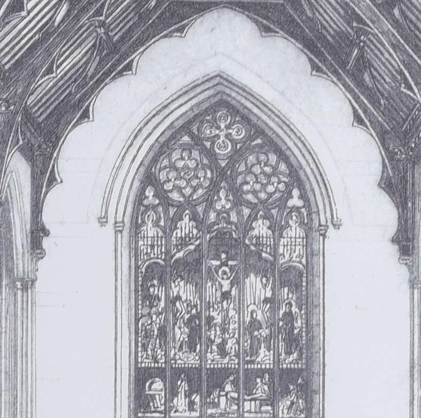 Corpus Christi College, Cambridge Chapel print by Tony Broderick For Sale 1