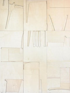 9 piece, plywood, raw, instillation, wall sculpture 