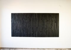 Black, recycled, wood, abstract, large wall sculpture