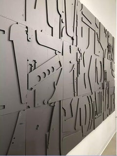 Black, wood, texture, large sculpture