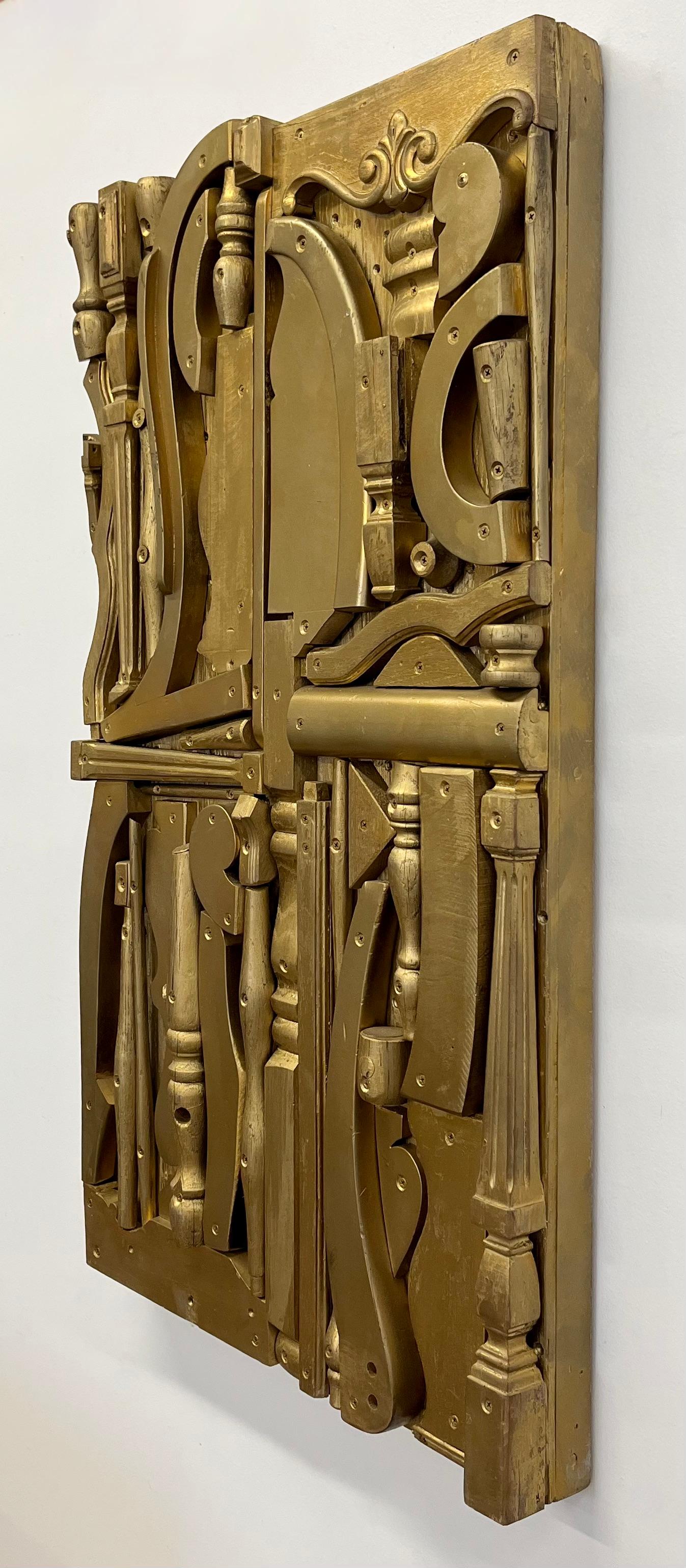 gold abstract sculpture