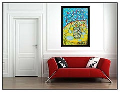 Tony Curtis Original Oil On Canvas Large Signed Flower Still Life Framed Artwork