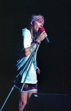 Vintage Axl Rose of Guns N' Roses Singing Fine Art Print