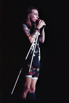 Vintage Axl Rose of Guns N' Roses Singing on Stage Fine Art Print