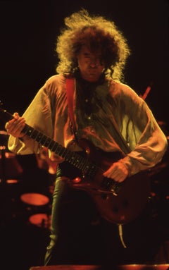 Jimmy Page Playing Guitar with The Firm Fine Art Print