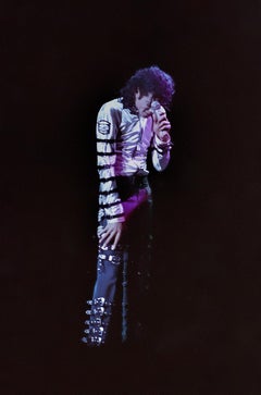 Michael Jackson Performing in Madison Square Garden Fine Art Print