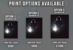 Robert Plant: Silhouette in Concert Fine Art Print