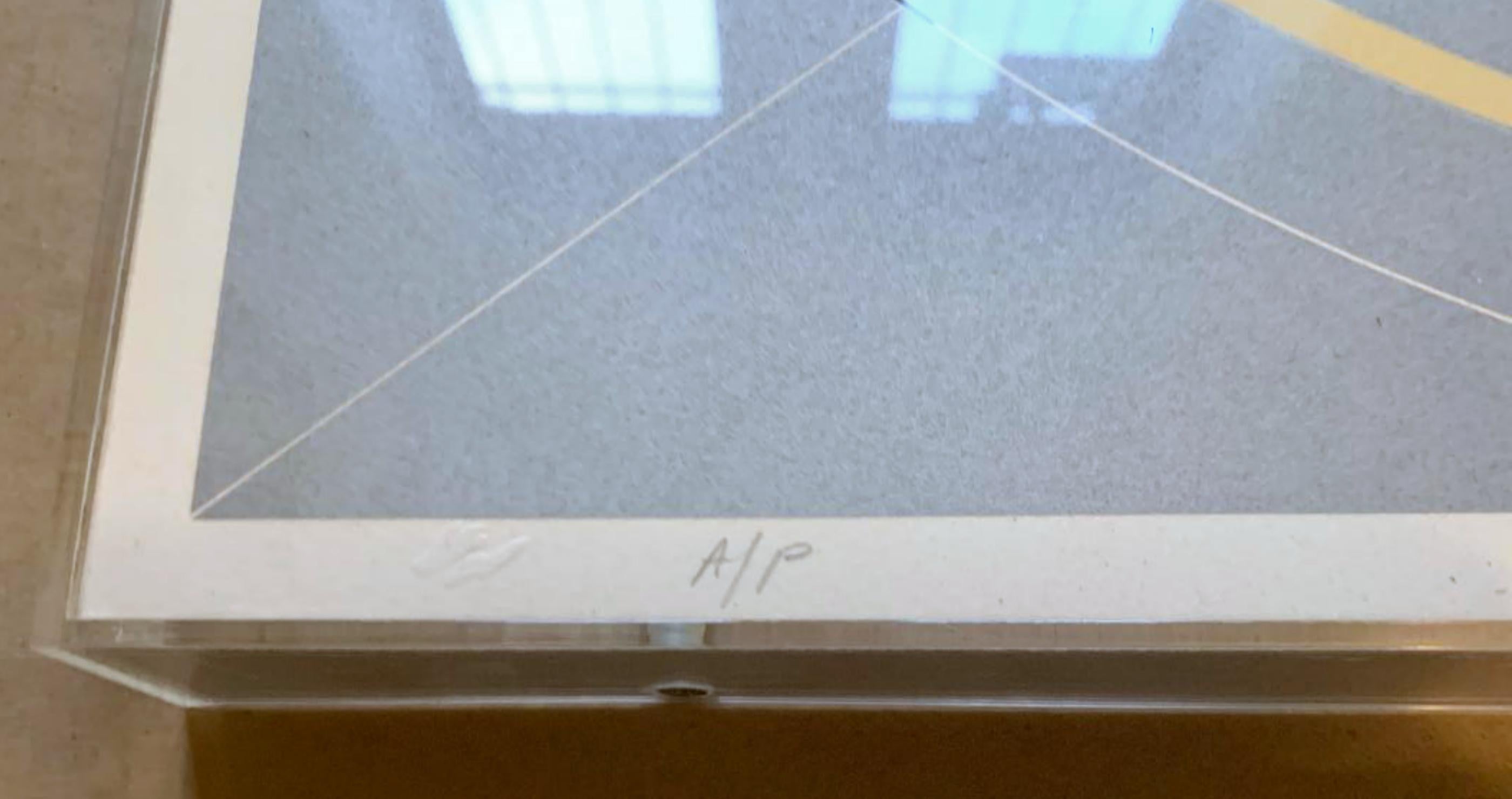 Florian, Child of Air lithograph hand signed AP framed West Coast Minimalist Art For Sale 3
