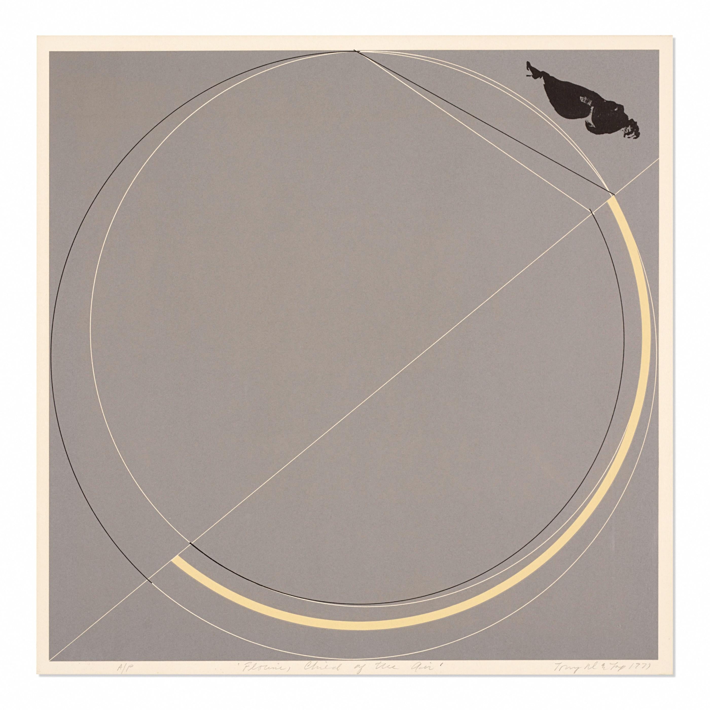 Florian, Child of Air lithograph hand signed AP framed West Coast Minimalist Art - Print by Tony Delap