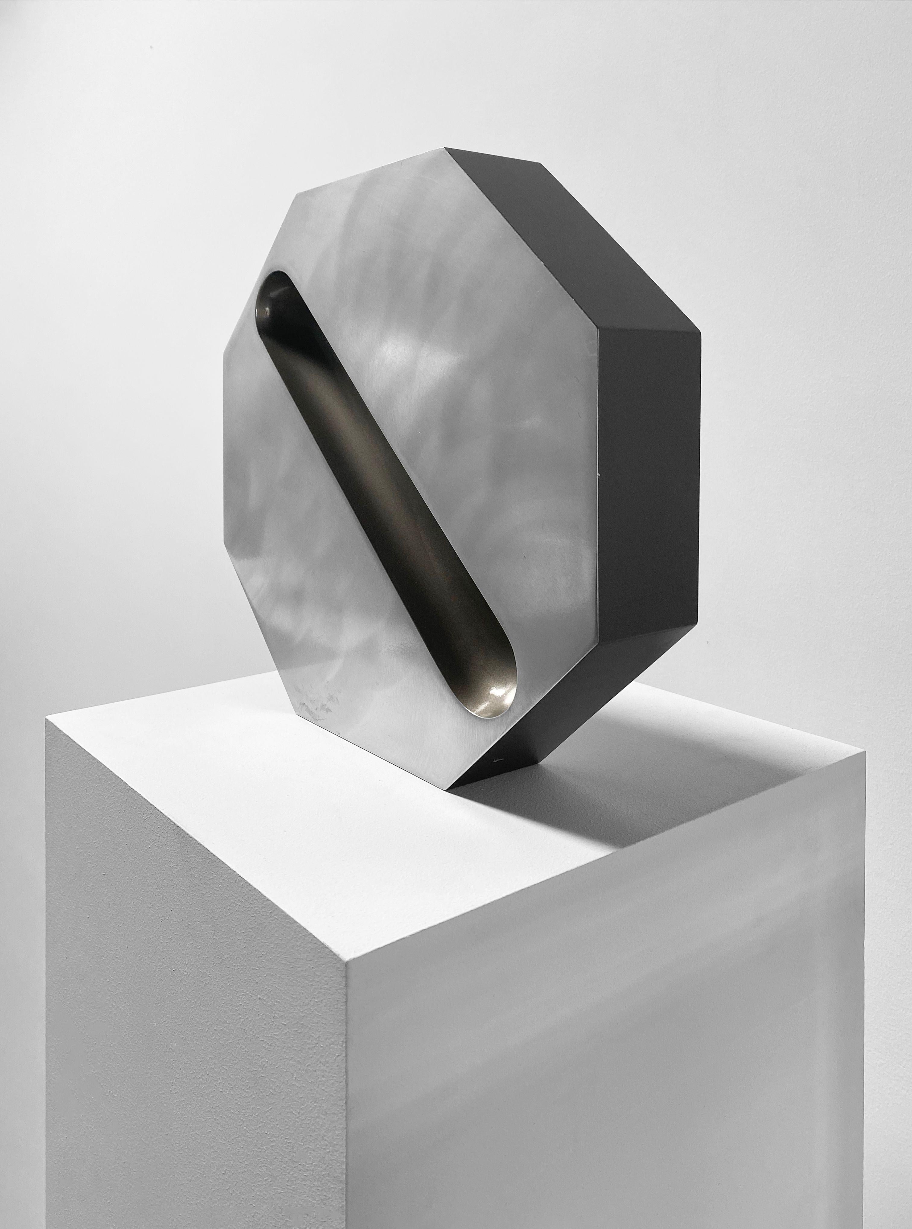 Dr. Q, 1967
Brushed Stainless Steel, Lacquer
12.75 x 12.75 x 2.5
