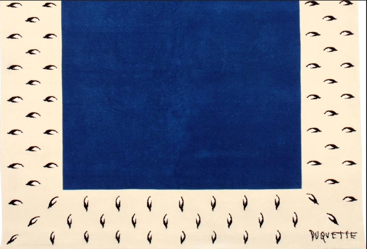 Tony Duquette - 'Ermine Border' Rug 6' x 9'
Material: 90% Wool and 10% Silk

â€œBeauty not luxury, is what I valueâ€ was Tony Duquetteâ€™s refrain. Hutton Wilkinson provided Viacomo Rugs with designs from the notable archives of the legendary