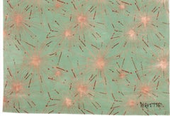 Tony Duquette 'Fireworks' Rug Wool Silk Hand Knotted Carpet One of a Kind 6x9 ft