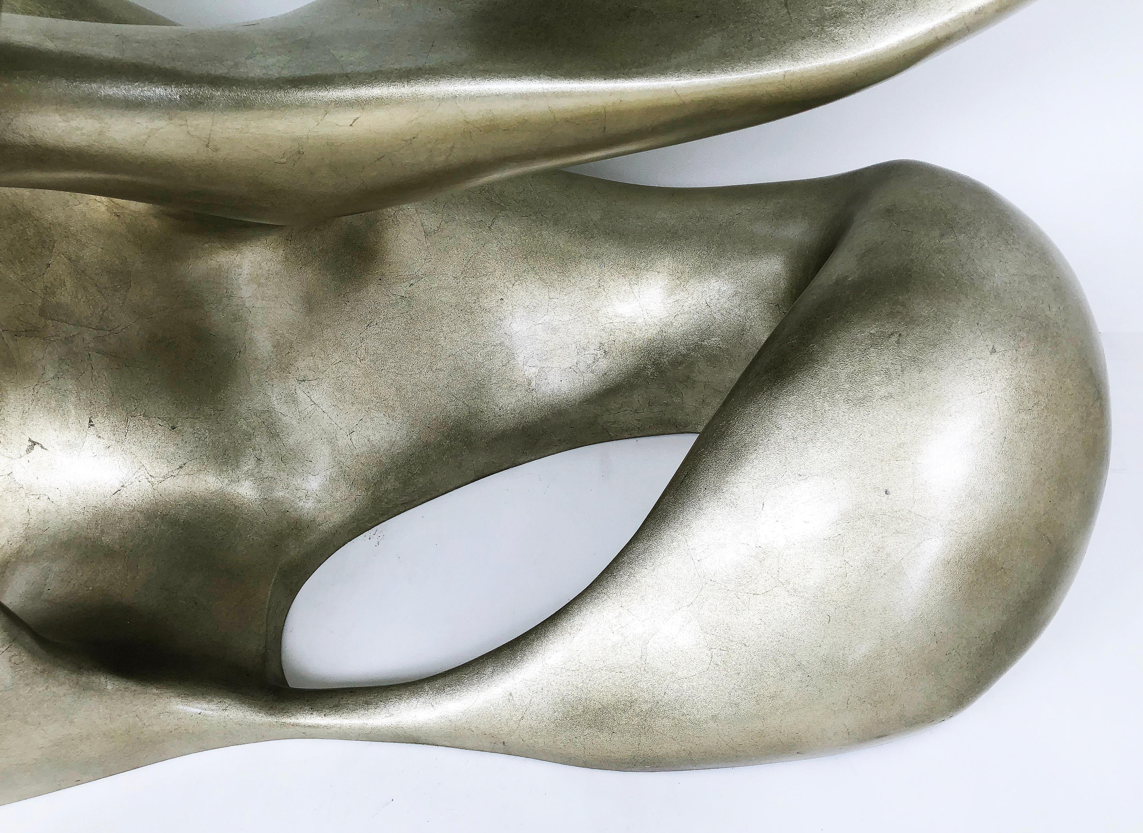 Contemporary Tony Duquette for Baker Biomorphic Console, Silver Leaf Finish For Sale