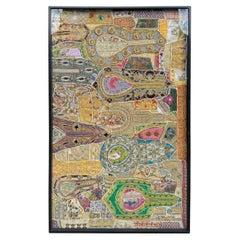 Tony Duquette Gerahmter Balinesischer Textilteppich mit Textilrahmen