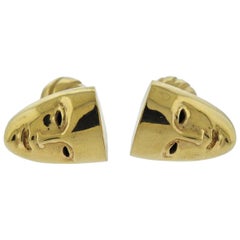 Tony Duquette Gold Mask Cufflinks