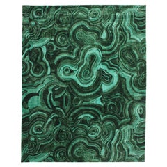 Tony Duquette - „Malachit“ Teppich Größe All Seide Handgeknüpfter Teppich 9x12 ft SELTEN