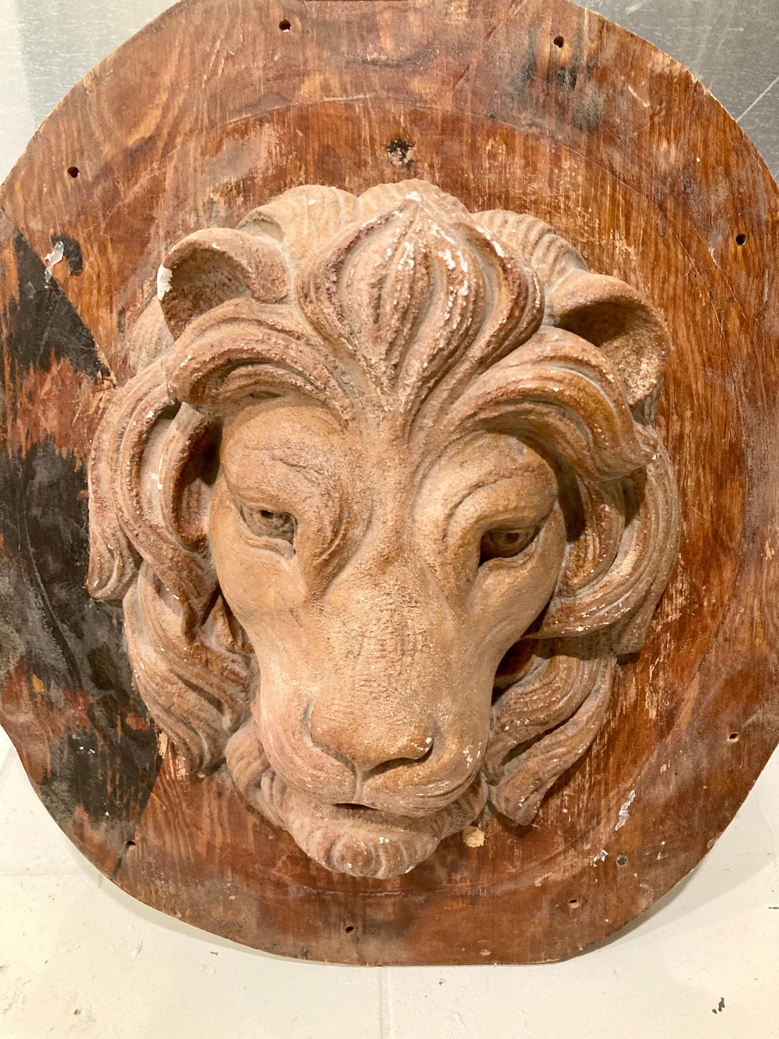Plaster Tony Duquette Mold of MGM Lion Head For Sale