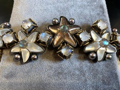 Tony Duquette Bracelet en pierre de lune, nacre et cristal