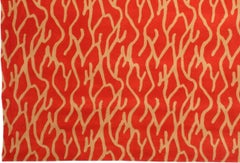 Tony Duquette - 'Pacific Coral' Rug Carpet Wool Hand Knotted Size 8' x 10'  OAK