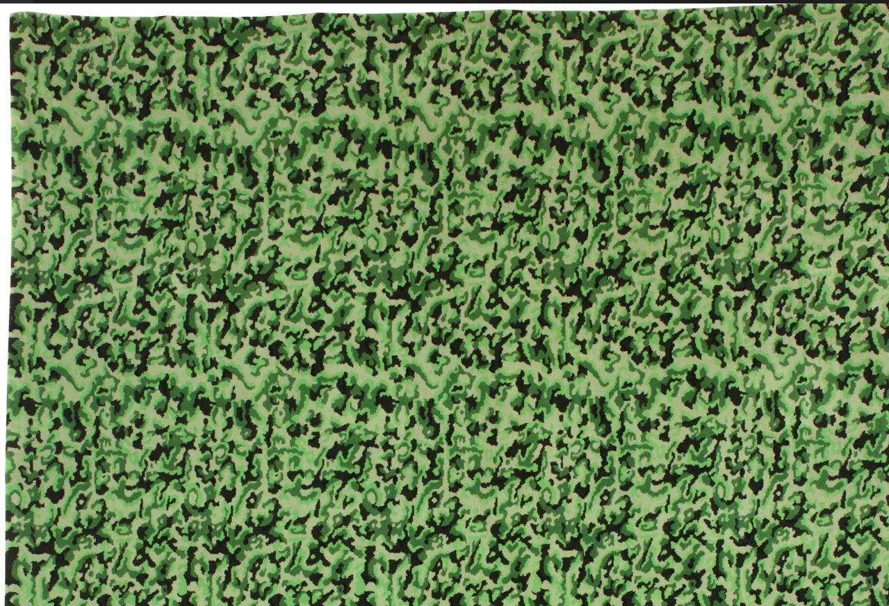 Tony Duquette, „Spinach Leopard“ Teppich aus Wolle, handgeknüpfter Teppich 6x9 Fuß (Chinesisch) im Angebot
