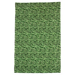 Tony Duquette, „Spinach Leopard“ Teppich aus Wolle, handgeknüpfter Teppich 6x9 Fuß