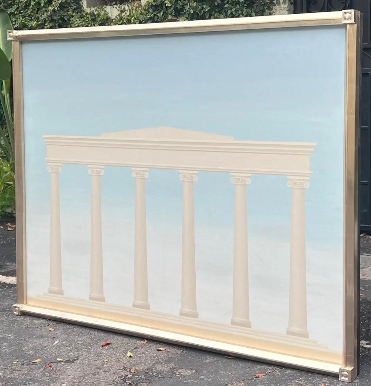 Tony Evans Architectural Neoclassical Oil Painting in Jerry Solomon Frame.