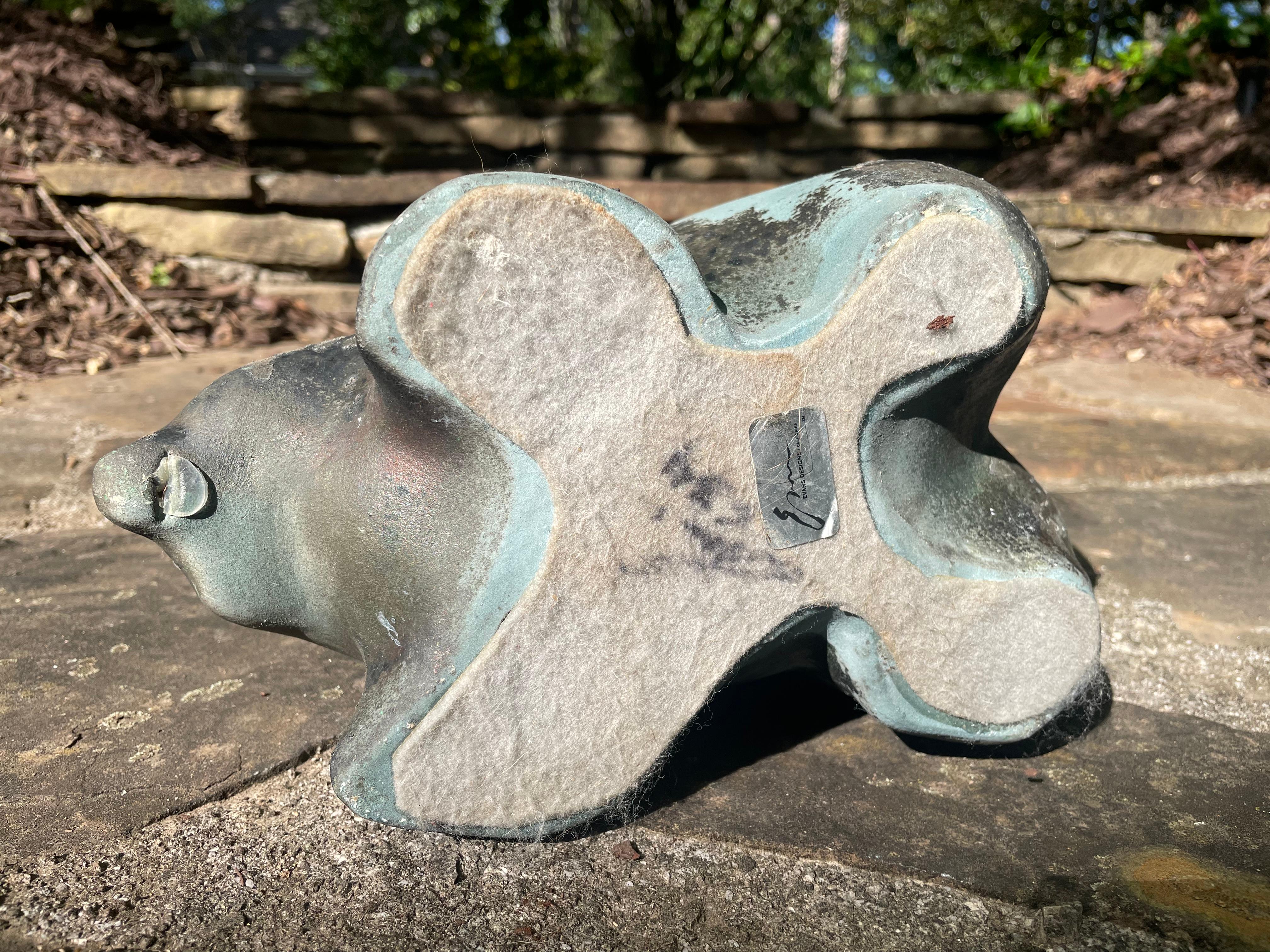 Tony Evans Evans Studio Scultura di Orso in ceramica Raku in vendita 4