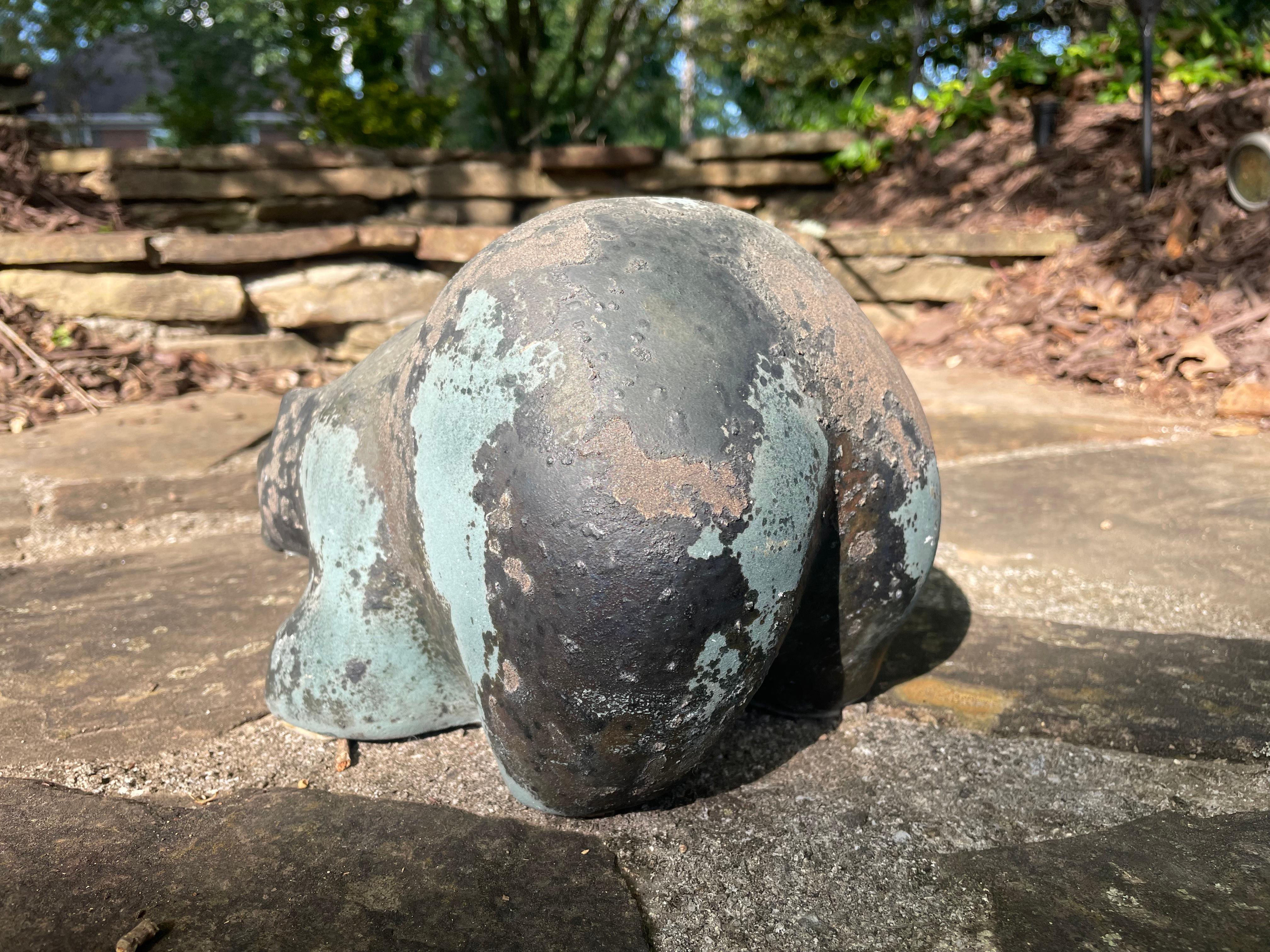 Tony Evans Evans Studio Scultura di Orso in ceramica Raku in vendita 2