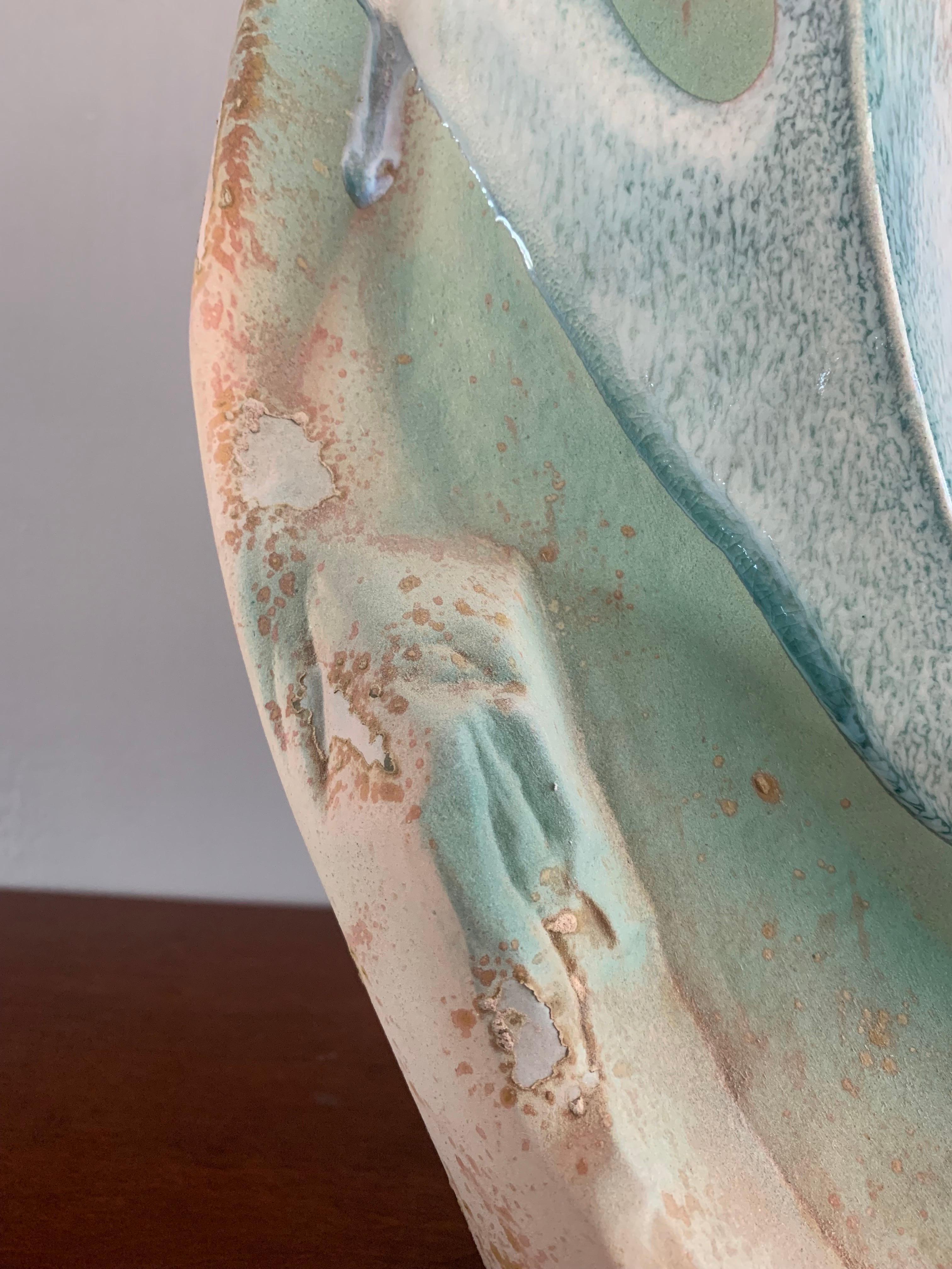 Céramique Grand vase raku de Tony Evans en vente
