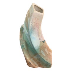 Große Raku-Vase von Tony Evans