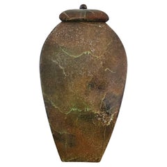 Tony Evans Keramik Große Raku-Keramik-Urne Signiert 31