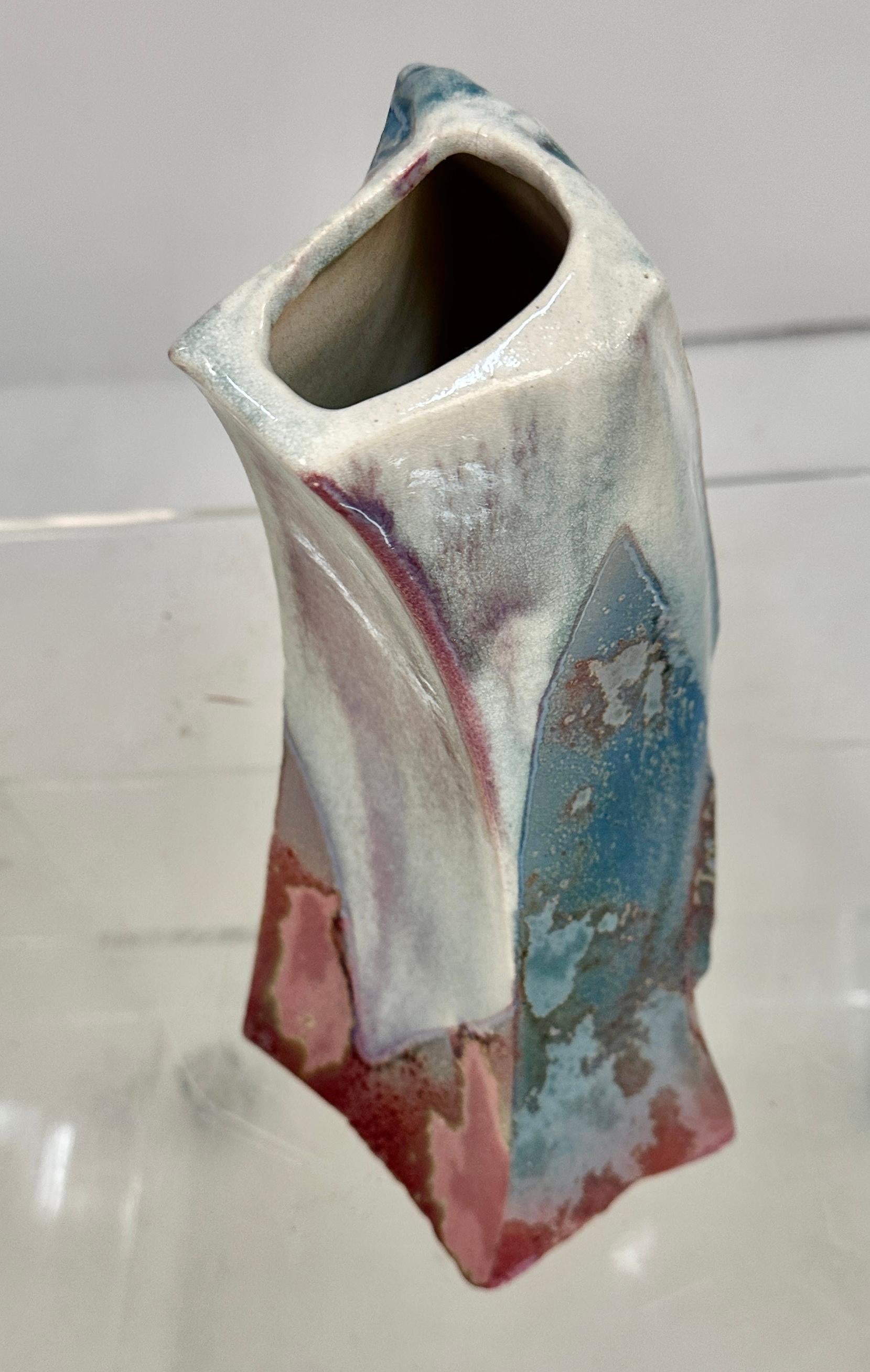 Metà XX secolo Vaso in raku Tony Evans, USA c. 1968 in vendita