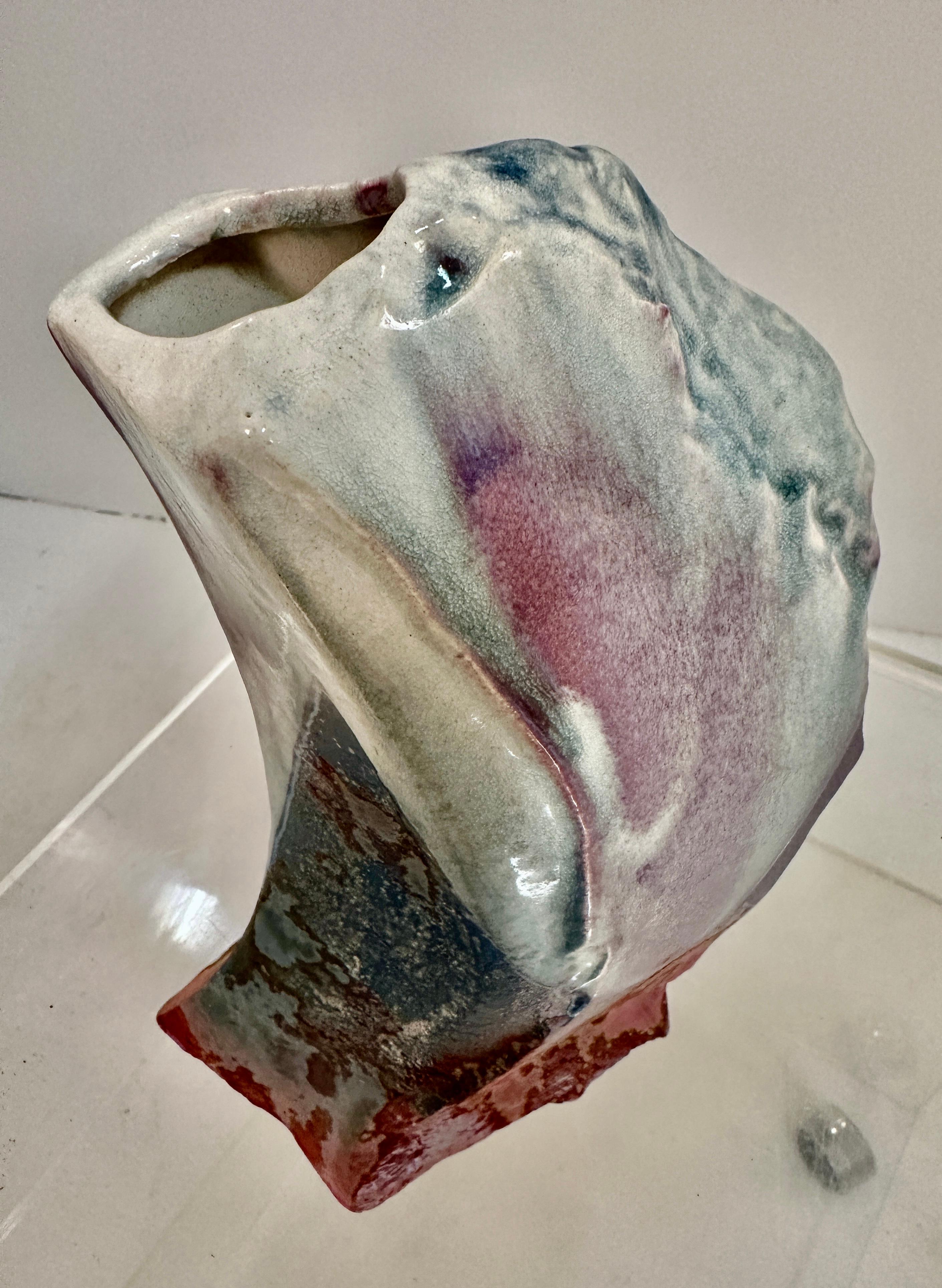 Ceramica Vaso in raku Tony Evans, USA c. 1968 in vendita