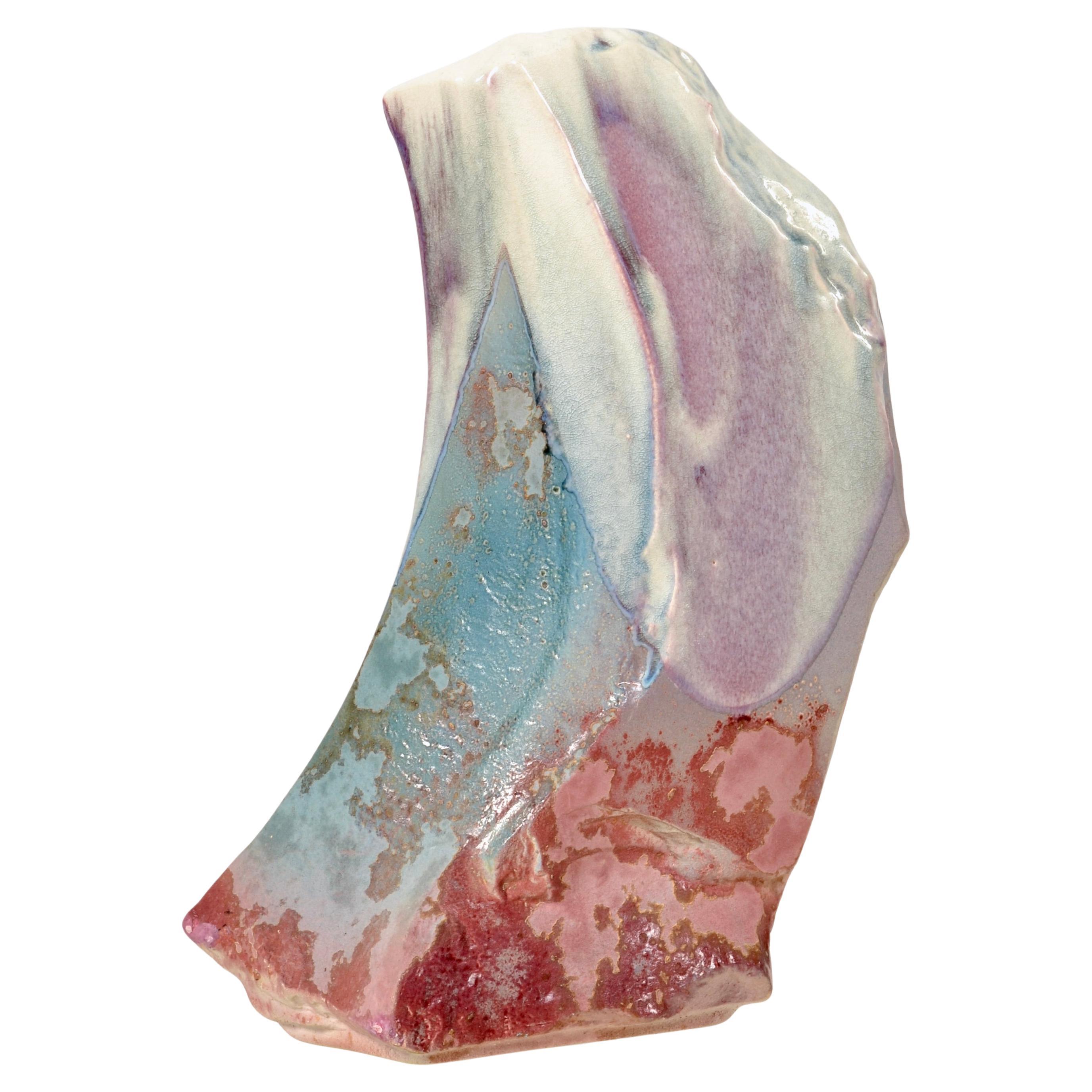 Tony Evans Raku Vase, USA c 1968