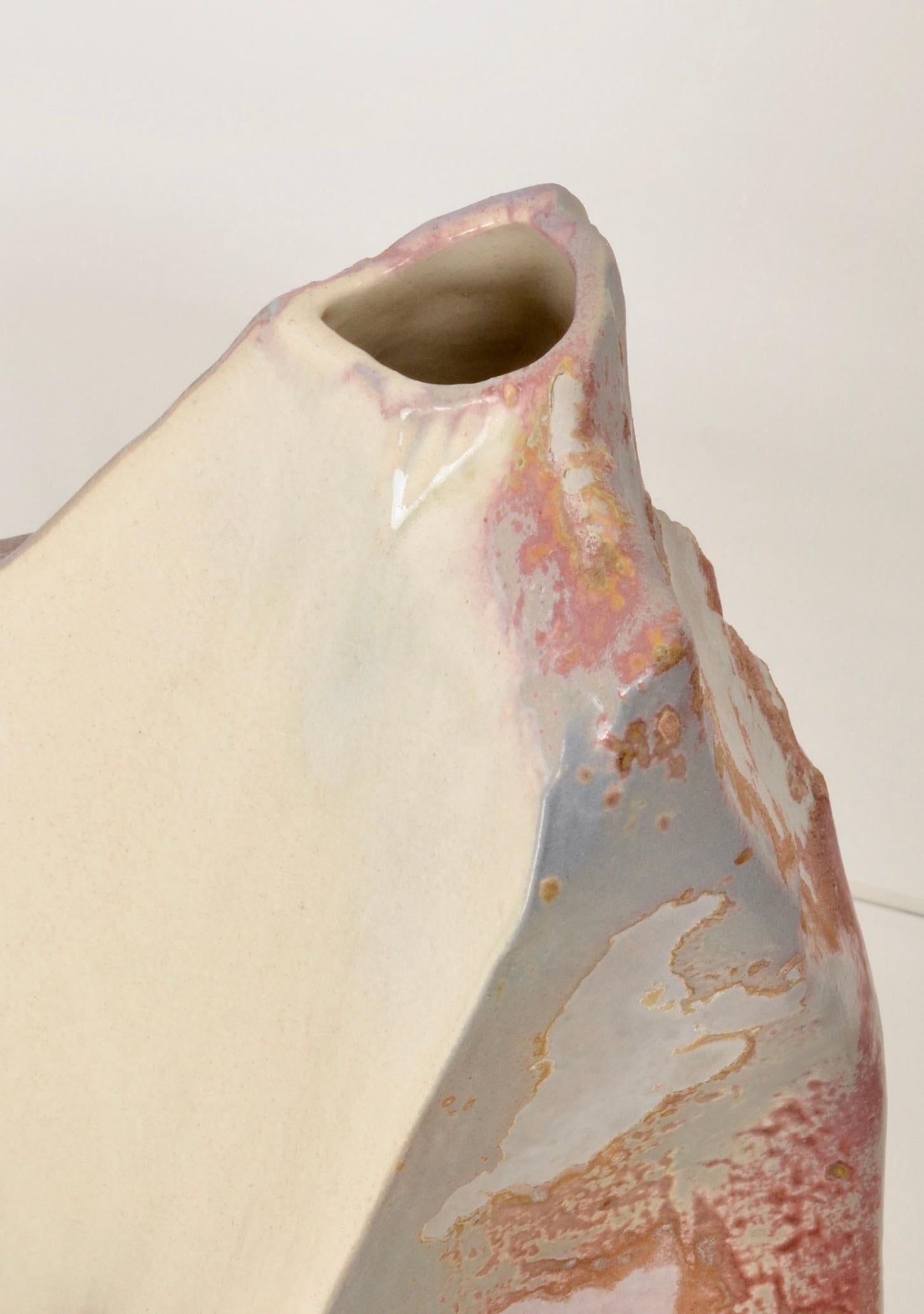 Ceramic Tony Evans Raku Vase, USA, Circa 1980s