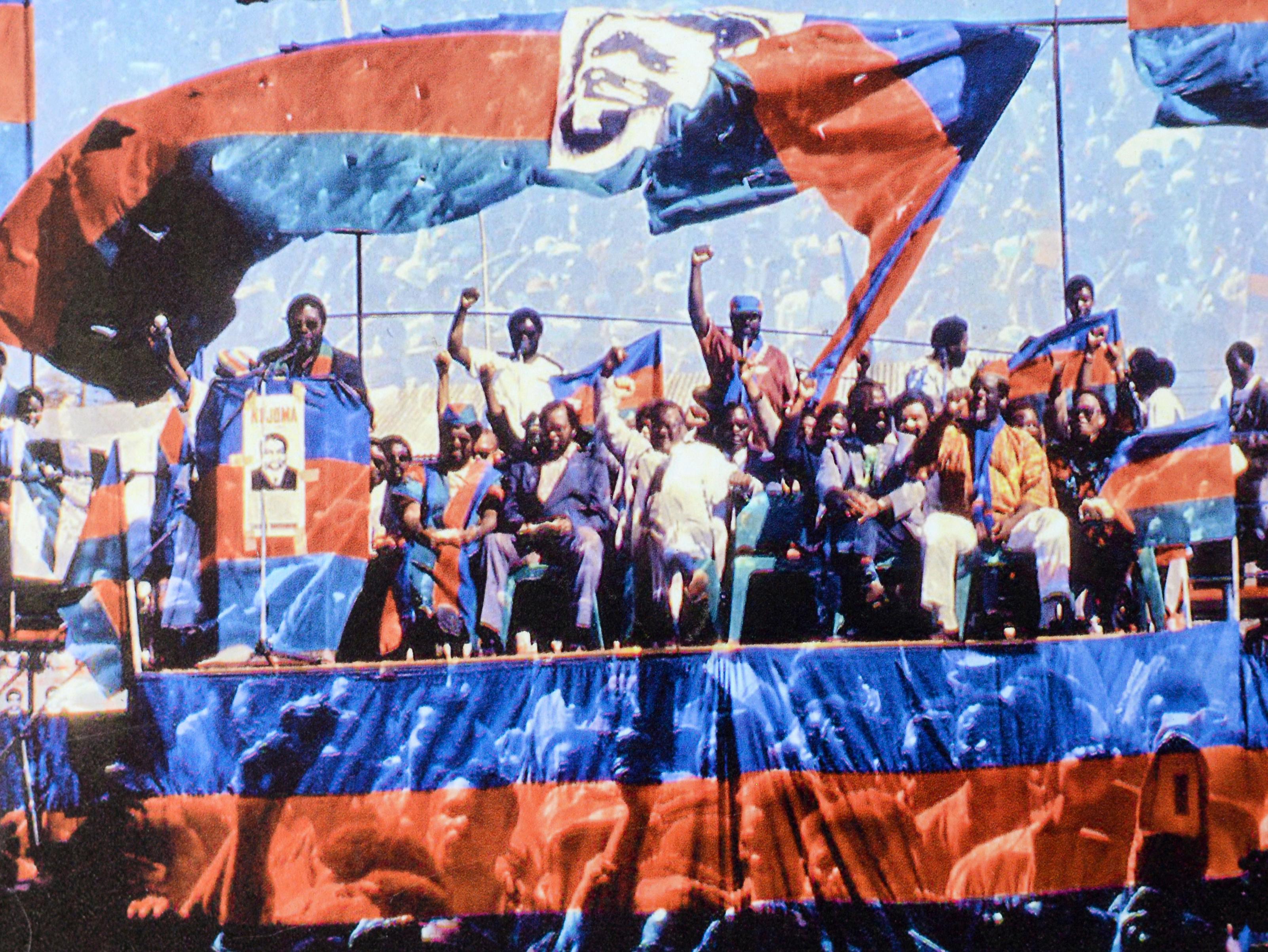 SWAPO Rally (Double Exposure), Tony Figueira For Sale 1
