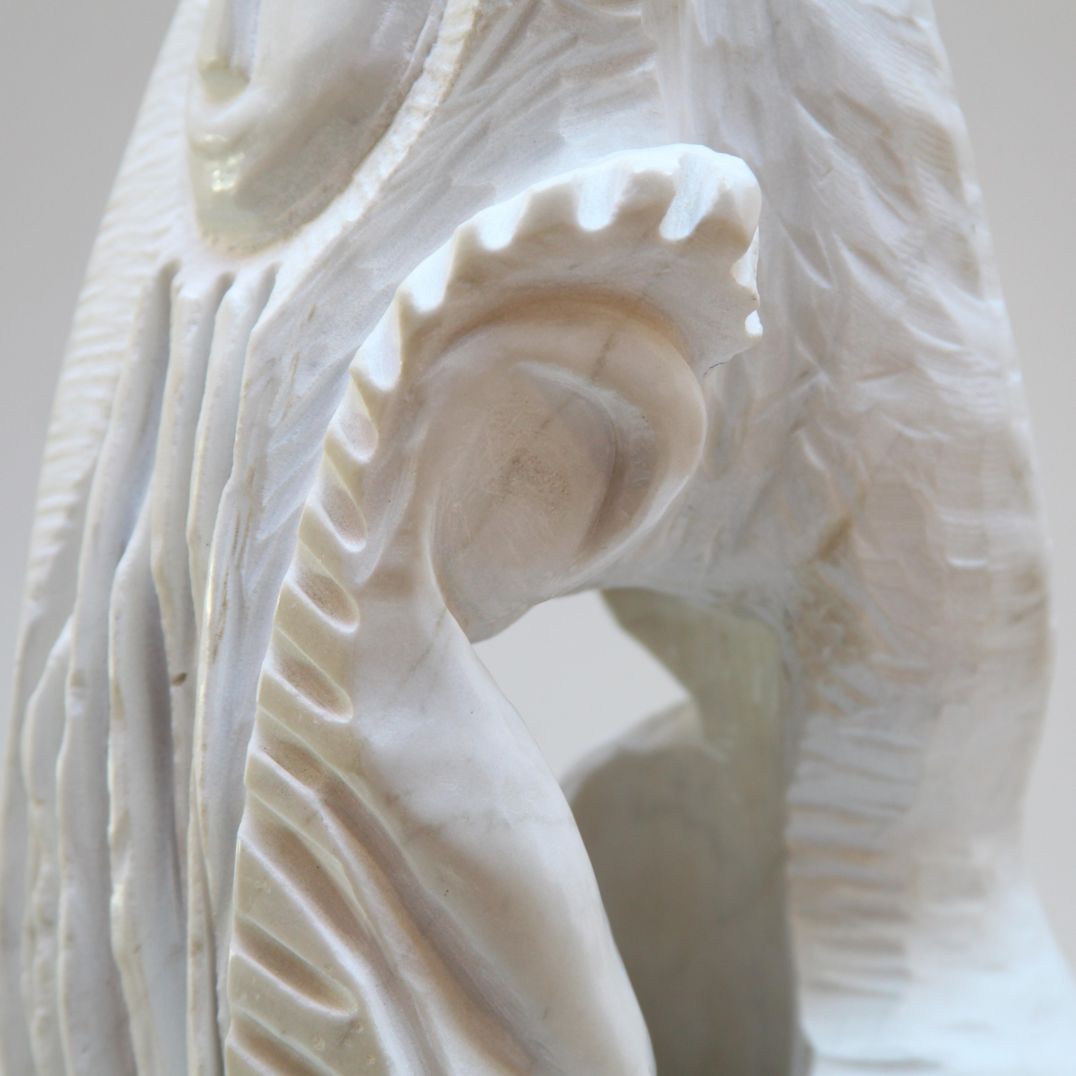Figurative Marmorskulptur, „Kindred“, Skulptur (Beige), Nude Sculpture, von TONY GANGITANO