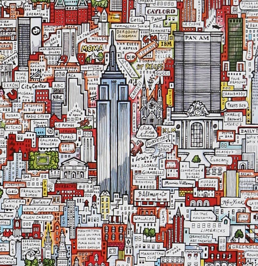 Manhattan!!, Pop-Art-Poster von Tony Graham im Angebot 1