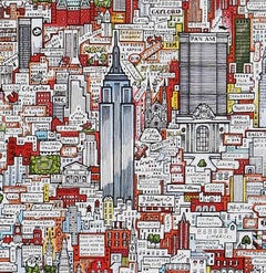 Manhattan!!, Pop Art Poster by Tony Graham