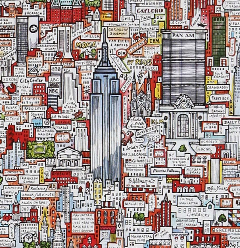 Manhattan!!, Pop Art Poster by Tony Graham For Sale 1