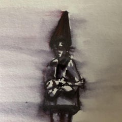 Untitled Watercolor Drawing on NotePad Paper