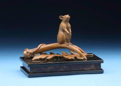 "Mouse and Antler (12/15)" (2016) By Tony Hochstetler, Original Bronze Sculpture