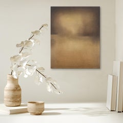 "Sandy Oasis, " Abstract Oil Painting