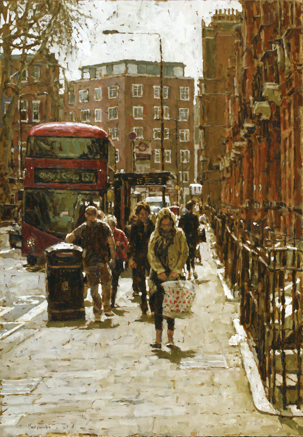 Sloane Street – Painting von Tony Karpinski