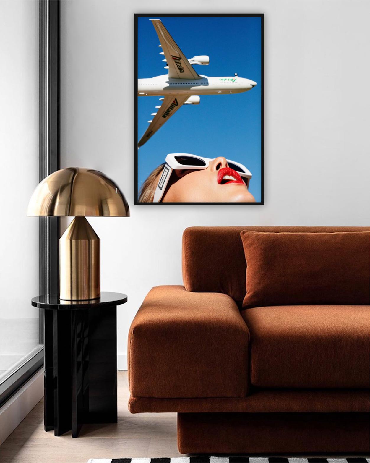 Diretto per Roma - Model and Plane, fine art photography, 2020 For Sale 4