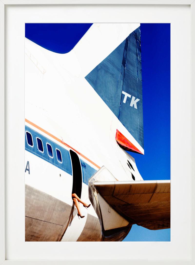 Elizabeth 4 - Female Legs dangling from Airplane door, Fine Art Photography 2016 For Sale 7