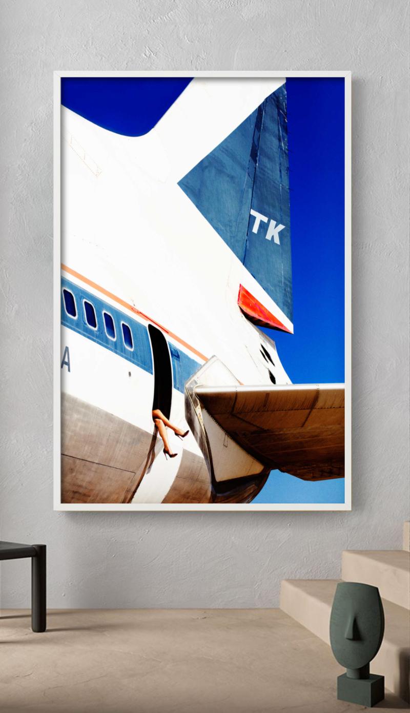 Elizabeth 4 - Female Legs dangling from Airplane door, Fine Art Photography 2016 For Sale 2